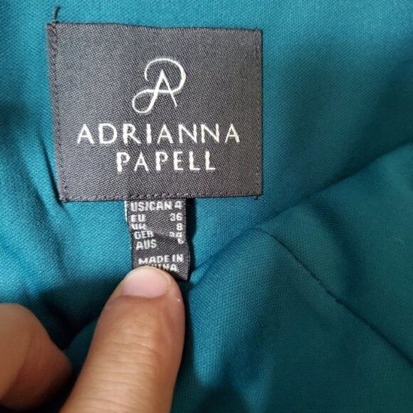 Adrianna Papell Green Lace Cocktail Dress - Picture 2 of 10